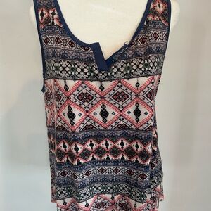Papermoon‎ Sleeveless Top, Bohemian Print, Casual Tank, Women's Fashion